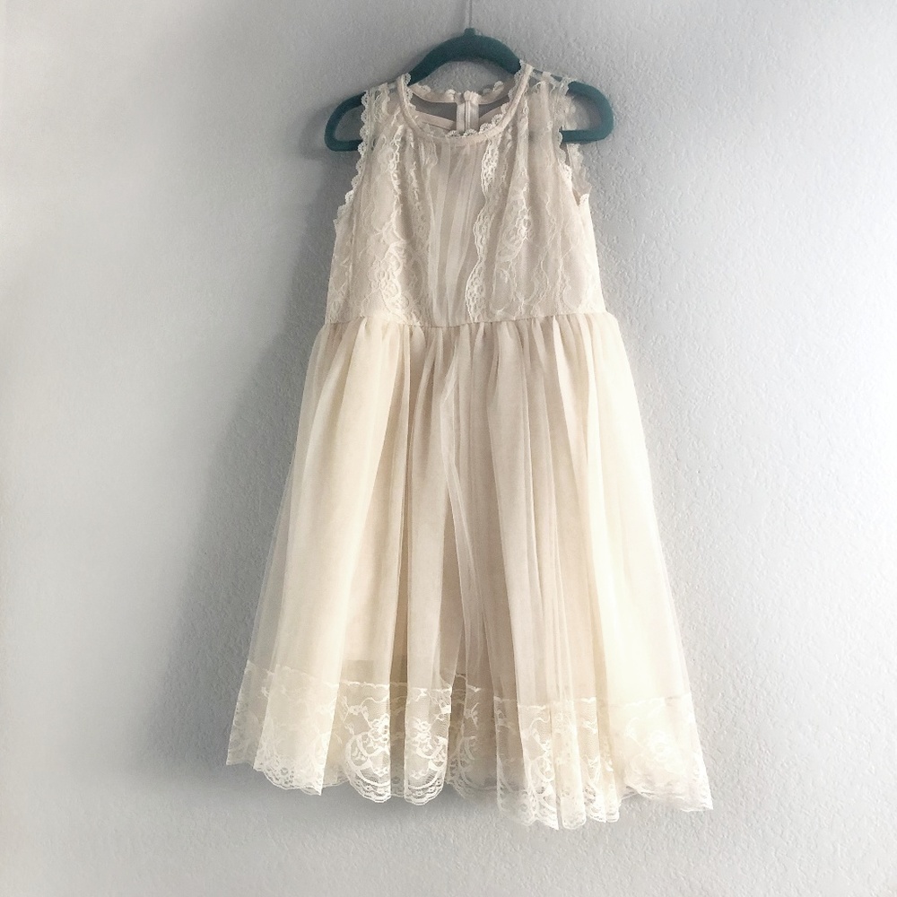 Tulle and Lace Flower Girl Dress